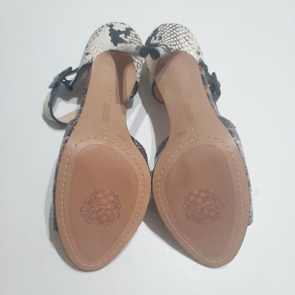 VINCE CAMUTO Ankle Strap Multi-Color Retro Python Snakeskin Heels Sessen US 9.5 - Picture 7 of 7